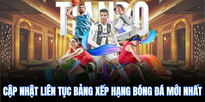 Cập nhật liên tục bảng xếp hạng bóng đá mới nhất