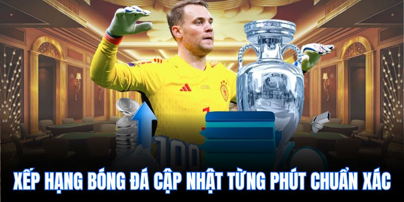 Xếp hạng bóng đá cập nhật từng phút chuẩn xác